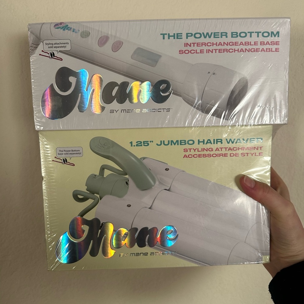 Mane Addicts Jumbo Hair Waver and Power Bottom Set
